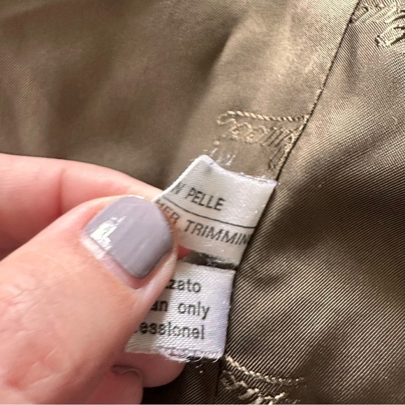 Vintage Gucci Wool blazer Leather Trim 48 Dolman Sleeve - Picture 11 of 15